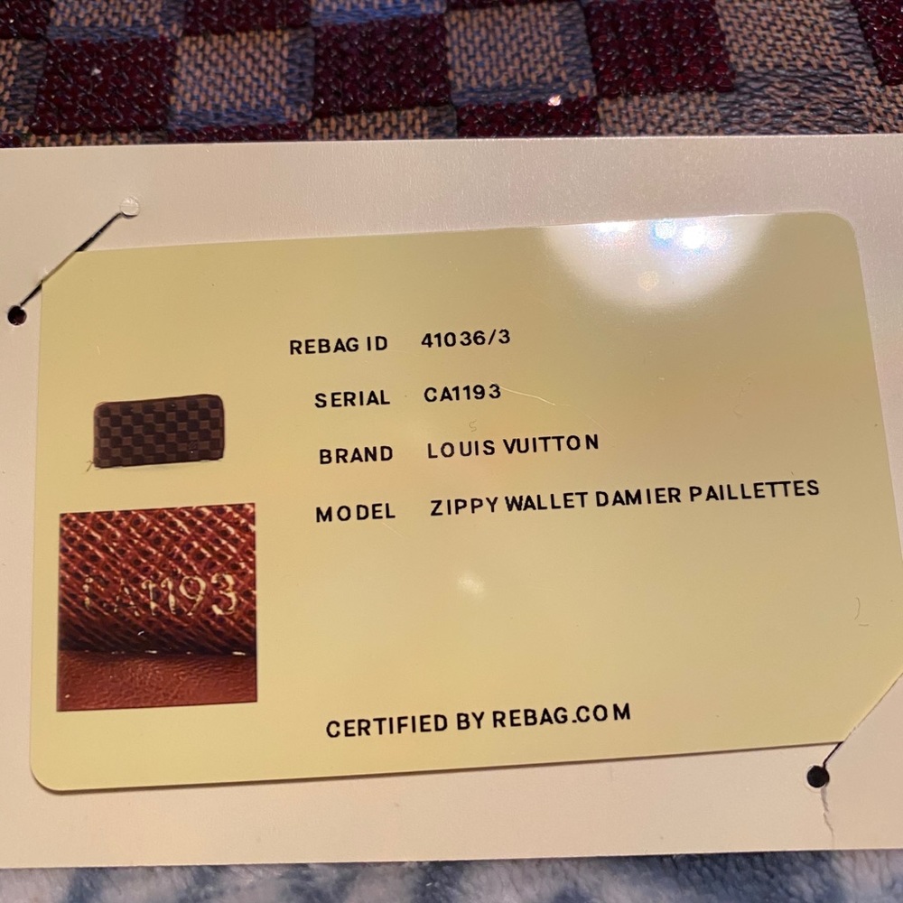Louis Vuitton Damier Paillettes Sequin wallet - Picture 7 of 8